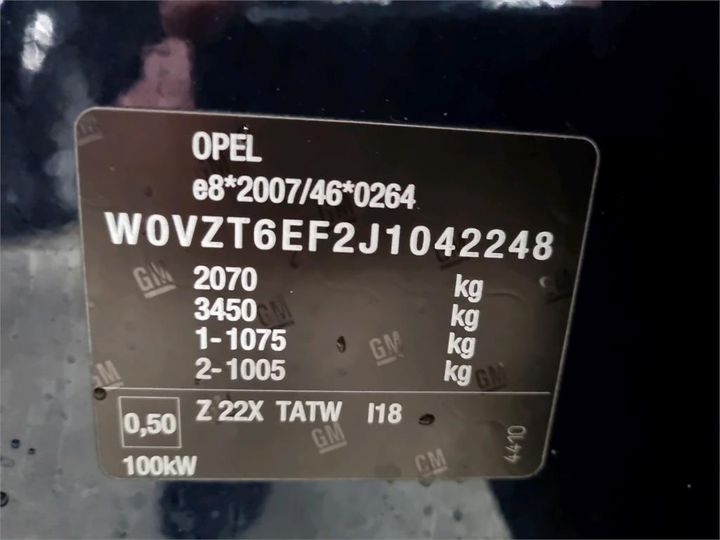 Photo 6 VIN: W0VZT6EF2J1042248 - OPEL INSIGNIA 