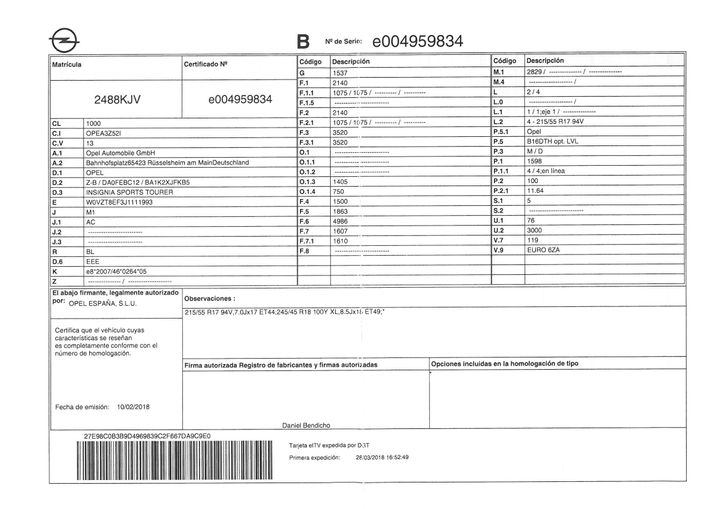 Photo 2 VIN: W0VZT8EF3J1111993 - OPEL INSIGNIA 