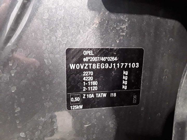 Photo 11 VIN: W0VZT8EG9J1177103 - OPEL INSIGNIA 