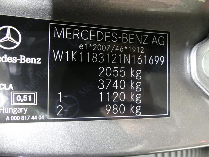 Photo 3 VIN: W1K1183121N161699 - MERCEDES-BENZ CLA COUPE 