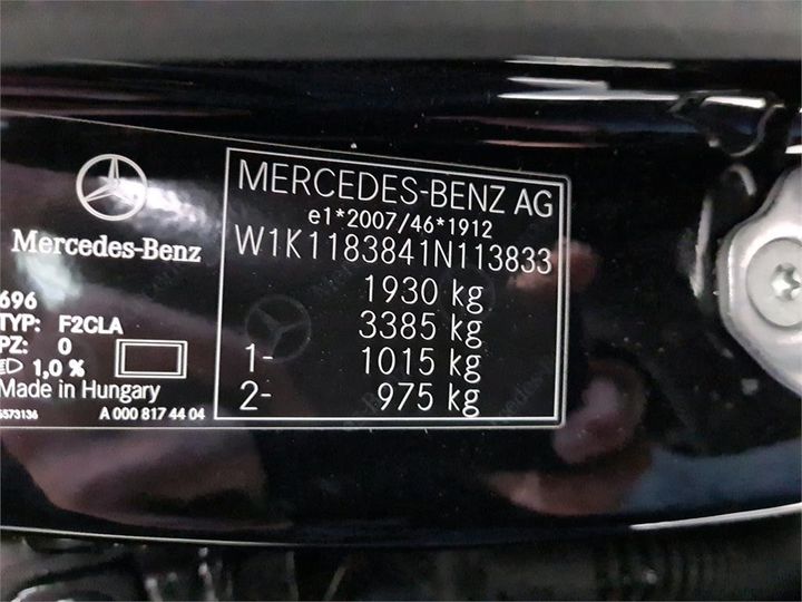 Photo 8 VIN: W1K1183841N113833 - MERCEDES-BENZ CLA 180 