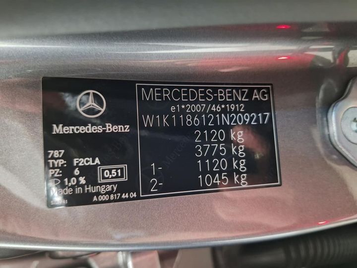 Photo 2 VIN: W1K1186121N209217 - MERCEDES-BENZ CLA SB 