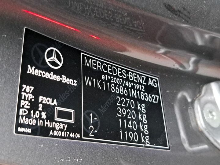 Photo 3 VIN: W1K1186861N183627 - MERCEDES-BENZ CLA-KLASSE 