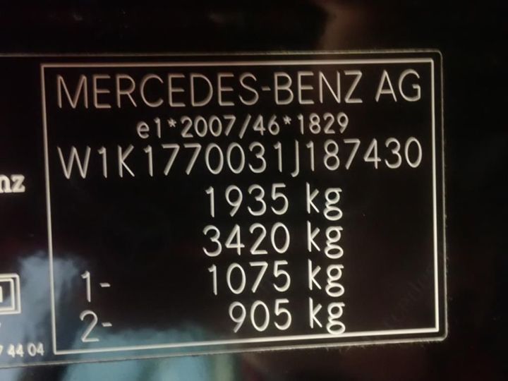 Photo 12 VIN: W1K1770031J187430 - MERCEDES-BENZ CLASSE A 