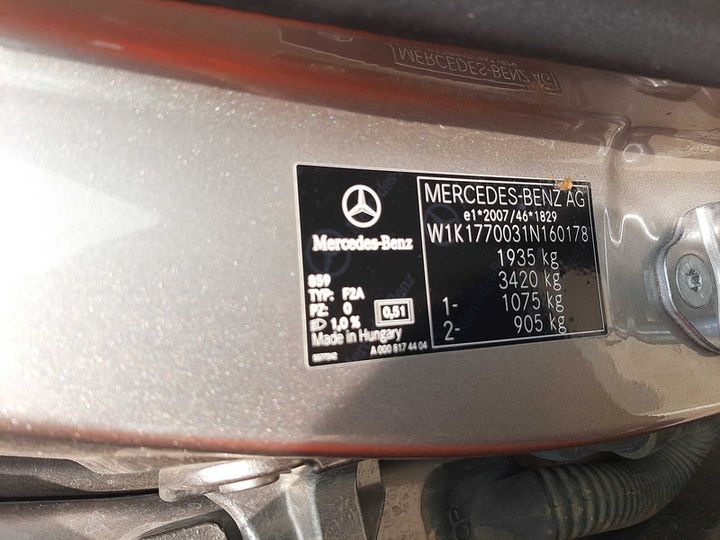 Photo 7 VIN: W1K1770031N160178 - MERCEDES-BENZ A 