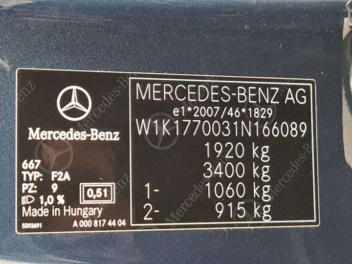 Photo 27 VIN: W1K1770031N166089 - MERCEDES-BENZ A-KLASSE 