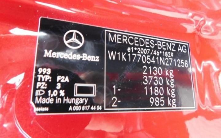 Photo 12 VIN: W1K1770541N271258 - MERCEDES-BENZ A-CLASS HATCHBACK 