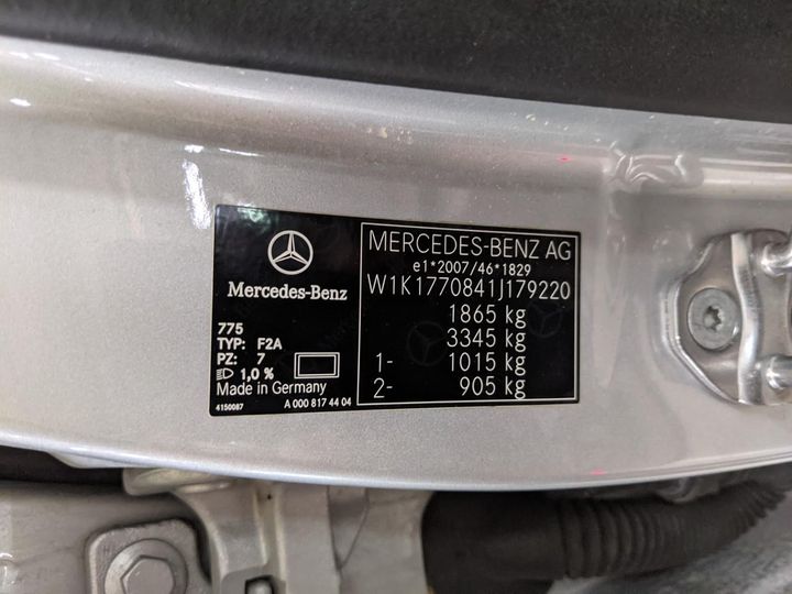 Photo 15 VIN: W1K1770841J179220 - MERCEDES-BENZ CLASSE A 