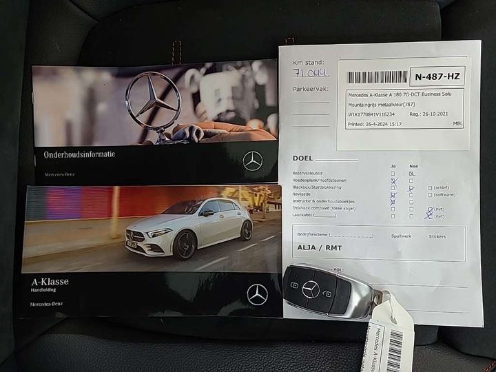 Photo 12 VIN: W1K1770841V116234 - MERCEDES-BENZ A-KLASSE 