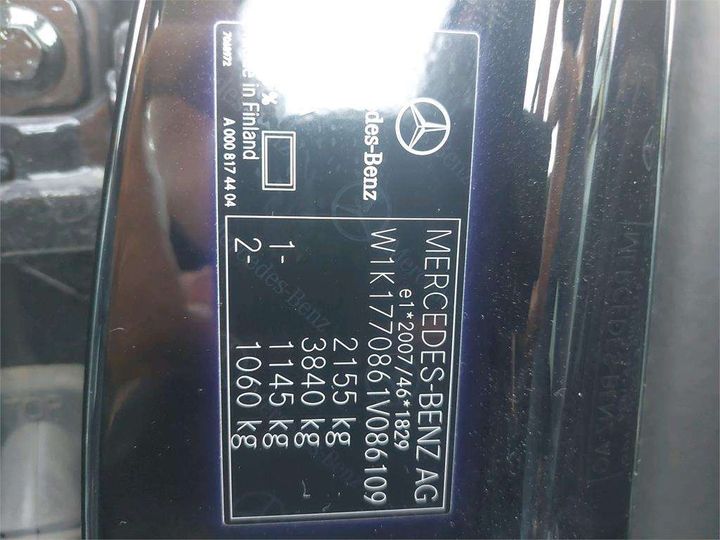 Photo 8 VIN: W1K1770861V086109 - MERCEDES-BENZ CLASSE A COMPACT 