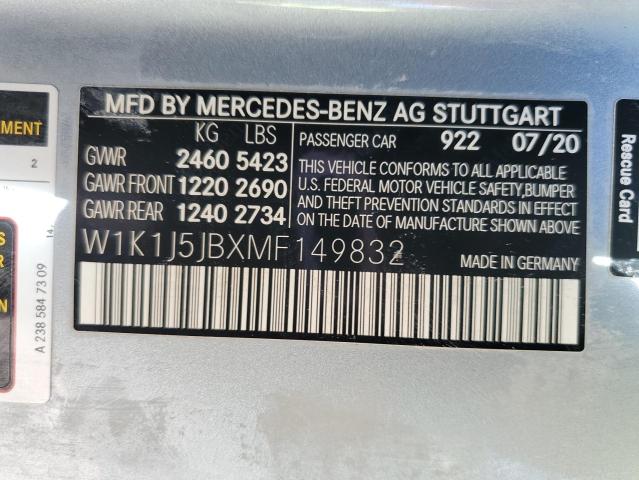 Photo 11 VIN: W1K1J5JBXMF149832 - MERCEDES-BENZ E 450 