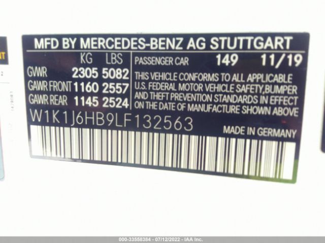 Photo 8 VIN: W1K1J6HB9LF132563 - MERCEDES-BENZ E-CLASS 