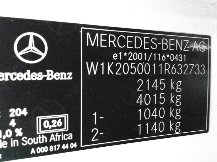 Photo 9 VIN: W1K2050011R632733 - MERCEDES-BENZ CLASSE C 