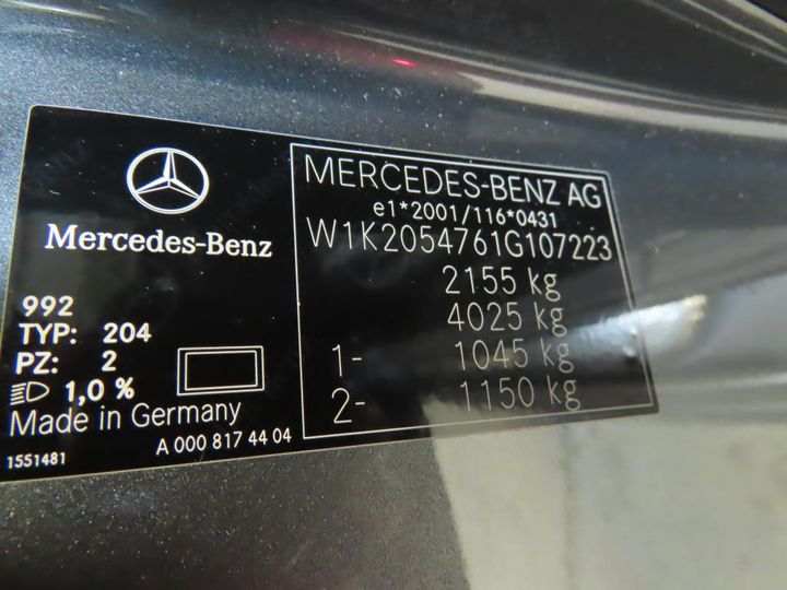 Photo 11 VIN: W1K2054761G107223 - MERCEDES-BENZ C 