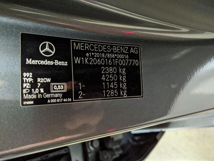 Photo 20 VIN: W1K2060161F007770 - MERCEDES-BENZ CLASSE C 