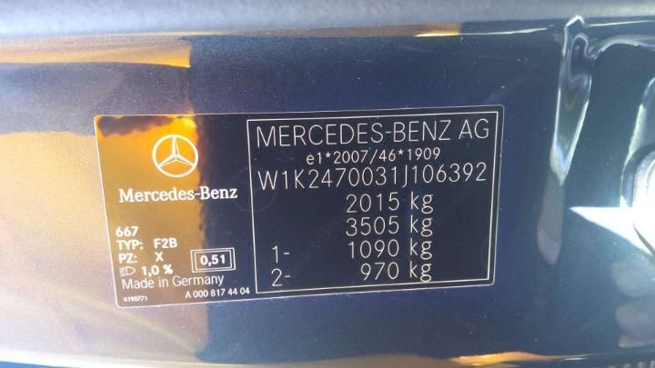 Photo 10 VIN: W1K2470031J106392 - MERCEDES-BENZ CLASE B 