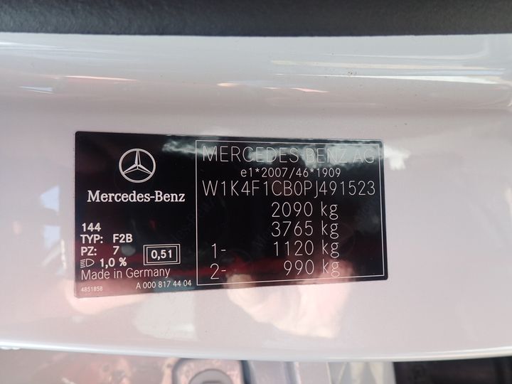 Photo 10 VIN: W1K2470121J491523 - MERCEDES-BENZ CLASSE B 