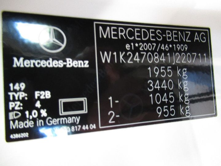 Photo 19 VIN: W1K2470841J220711 - MERCEDES-BENZ B -KLASSE 