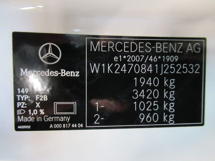 Photo 2 VIN: W1K2470841J252532 - MERCEDES-BENZ B -KLASSE (BM 247)(02.2019-&GT) 