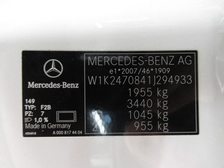 Photo 3 VIN: W1K2470841J294933 - MERCEDES-BENZ B -KLASSE (BM 247)(02.2019-&GT) 