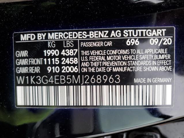 Photo 11 VIN: W1K3G4EB5MJ268963 - MERCEDES-BENZ A-CLASS 