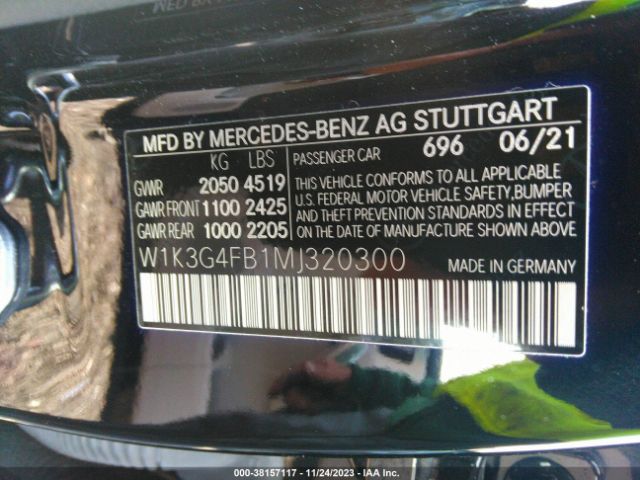 Photo 8 VIN: W1K3G4FB1MJ320300 - MERCEDES-BENZ A 220 