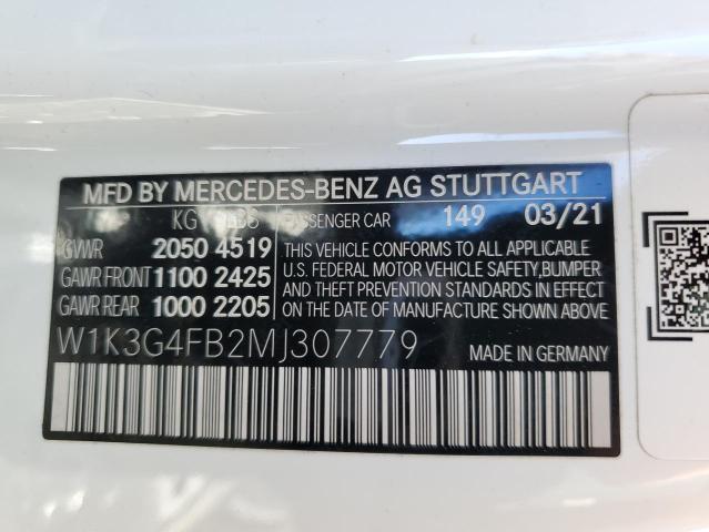 Photo 11 VIN: W1K3G4FB2MJ307779 - MERCEDES-BENZ A-CLASS 