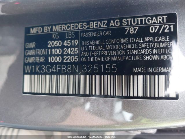 Photo 8 VIN: W1K3G4FB8NJ325155 - MERCEDES-BENZ A 220 