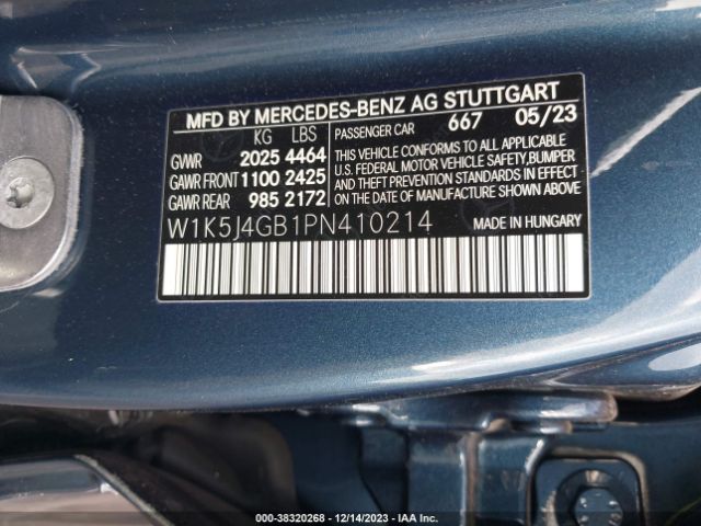 Photo 8 VIN: W1K5J4GB1PN410214 - MERCEDES-BENZ CLA 250 COUPE 