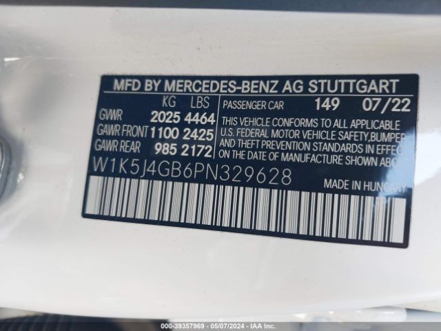 Photo 8 VIN: W1K5J4GB6PN329628 - MERCEDES-BENZ CLA 250 COUPE 