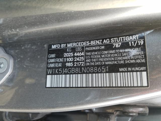 Photo 9 VIN: W1K5J4GB8LN088651 - MERCEDES-BENZ CLA 