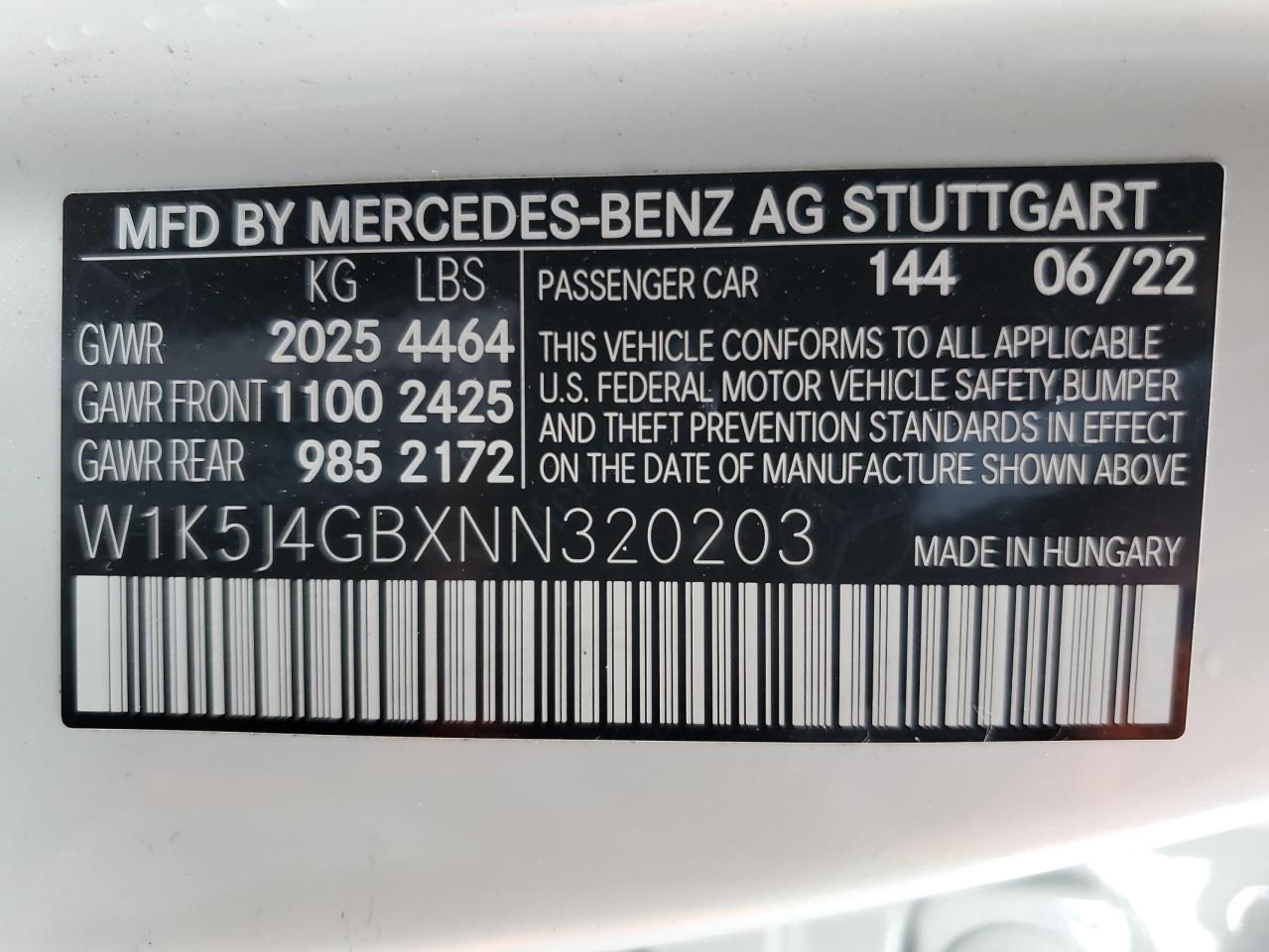 Photo 11 VIN: W1K5J4GBXNN320203 - MERCEDES-BENZ CLA-KLASSE 