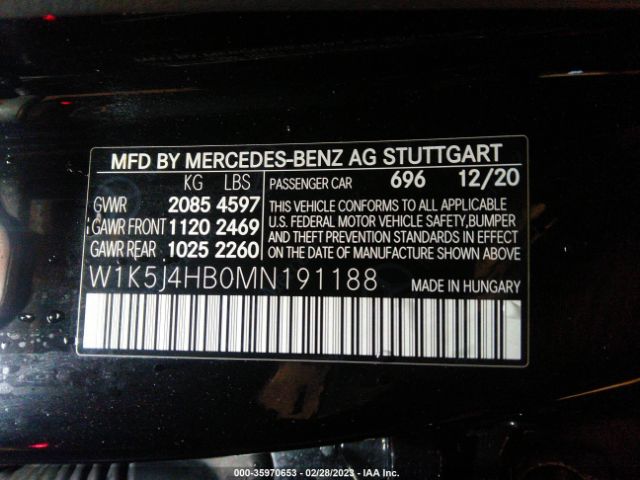 Photo 8 VIN: W1K5J4HB0MN191188 - MERCEDES-BENZ CLA 250 