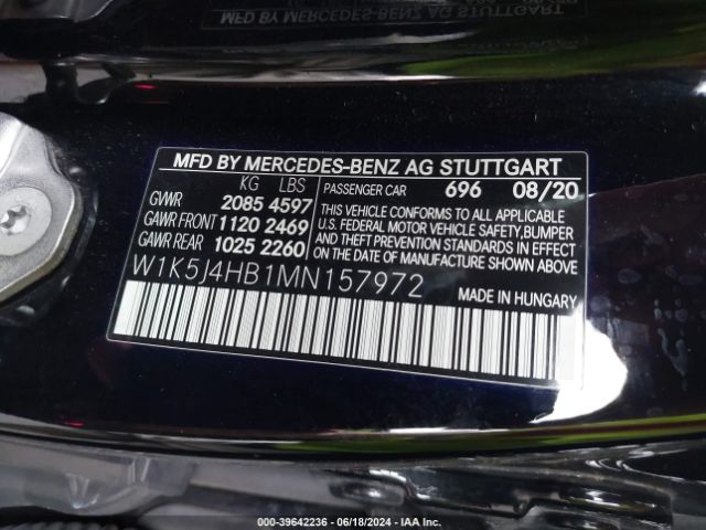 Photo 8 VIN: W1K5J4HB1MN157972 - MERCEDES-BENZ CLA 250 