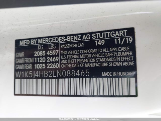 Photo 8 VIN: W1K5J4HB2LN088465 - MERCEDES-BENZ CLA 250 