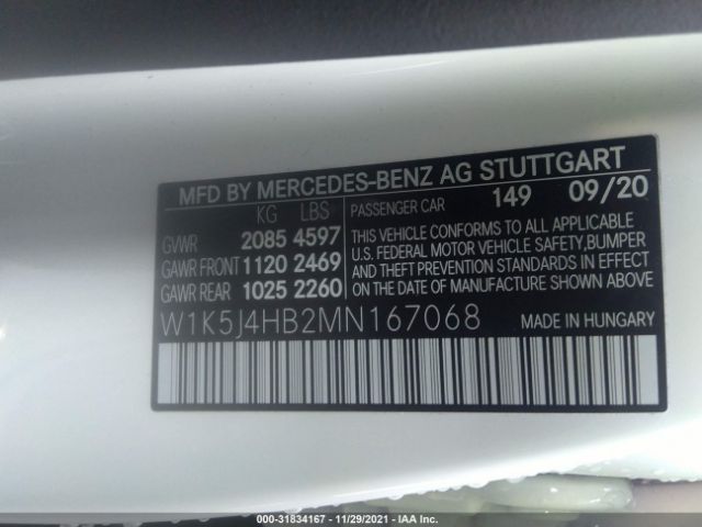 Photo 8 VIN: W1K5J4HB2MN167068 - MERCEDES-BENZ CLA 