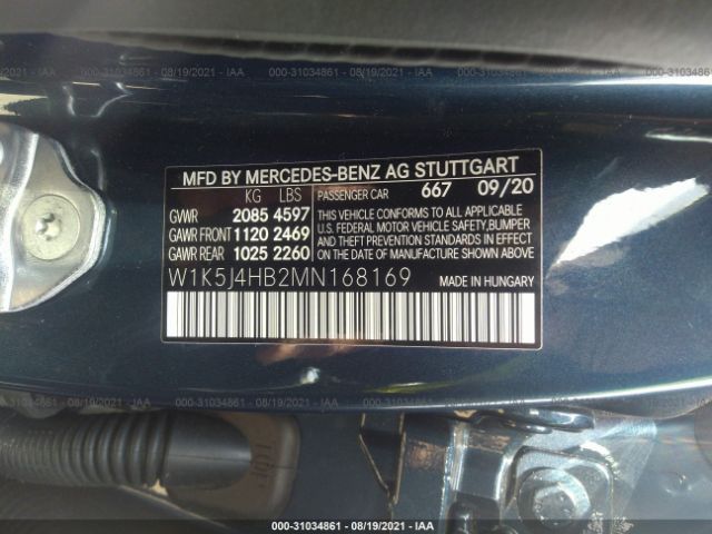 Photo 8 VIN: W1K5J4HB2MN168169 - MERCEDES-BENZ CLA 