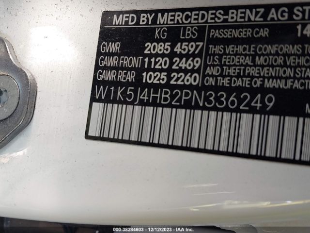 Photo 8 VIN: W1K5J4HB2PN336249 - MERCEDES-BENZ CLA 250 COUPE 