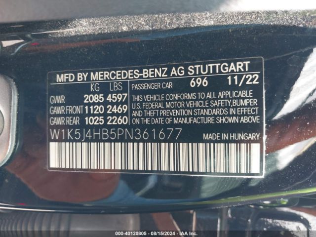 Photo 8 VIN: W1K5J4HB5PN361677 - MERCEDES-BENZ CLA-CLASS 