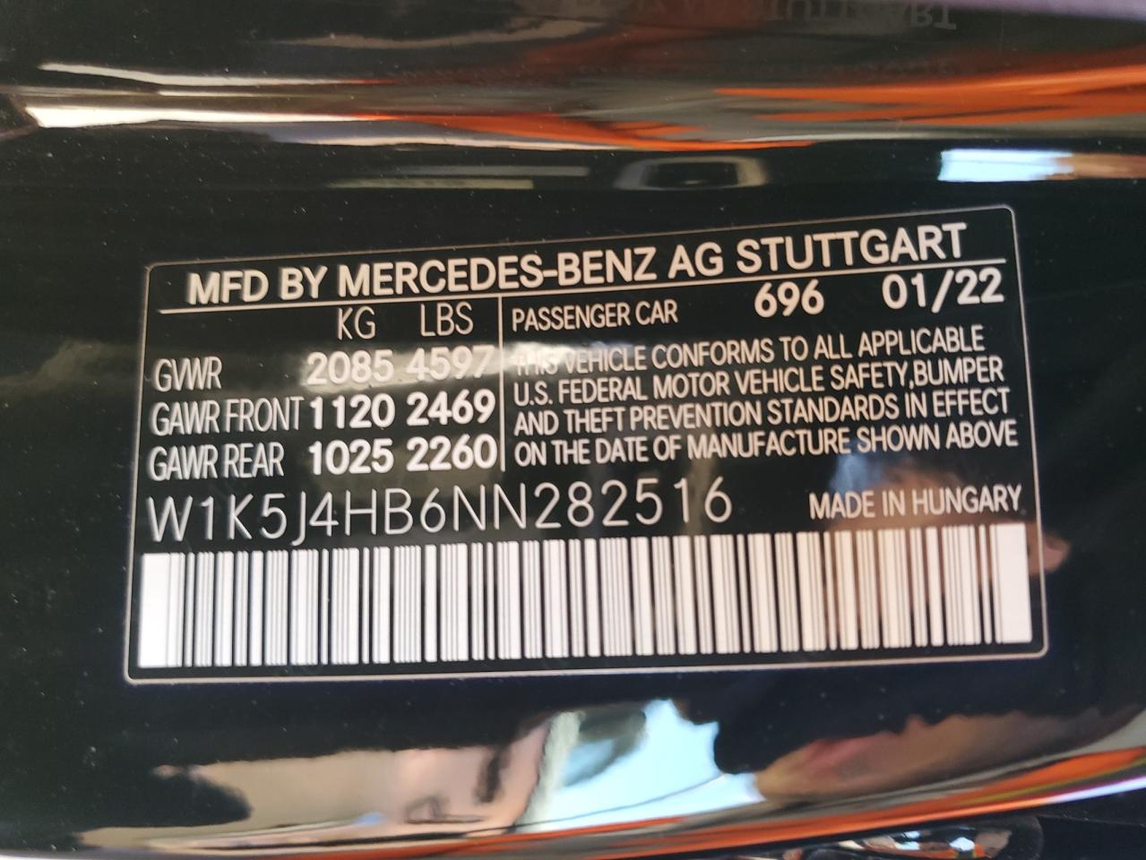 Photo 11 VIN: W1K5J4HB6NN282516 - MERCEDES-BENZ CLA-KLASSE 