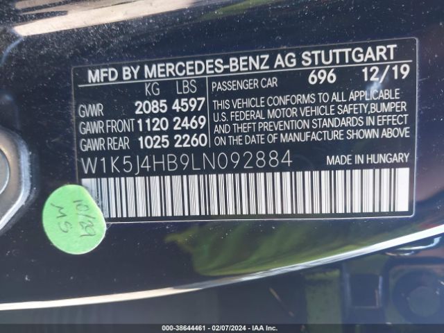 Photo 8 VIN: W1K5J4HB9LN092884 - MERCEDES-BENZ CLA 250 