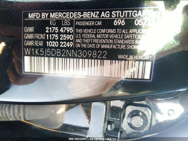 Photo 8 VIN: W1K5J5DB2NN309822 - MERCEDES-BENZ AMG CLA 45 