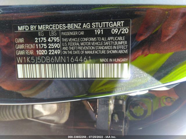 Photo 8 VIN: W1K5J5DB6MN164461 - MERCEDES-BENZ CLA 