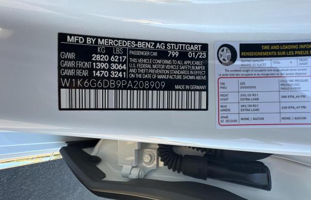 Photo 9 VIN: W1K6G6DB9PA208909 - MERCEDES-BENZ S 500 4MAT 