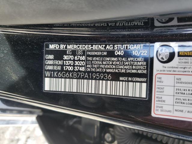 Photo 11 VIN: W1K6G6KB7PA195936 - MERCEDES-BENZ S S580E 4M 