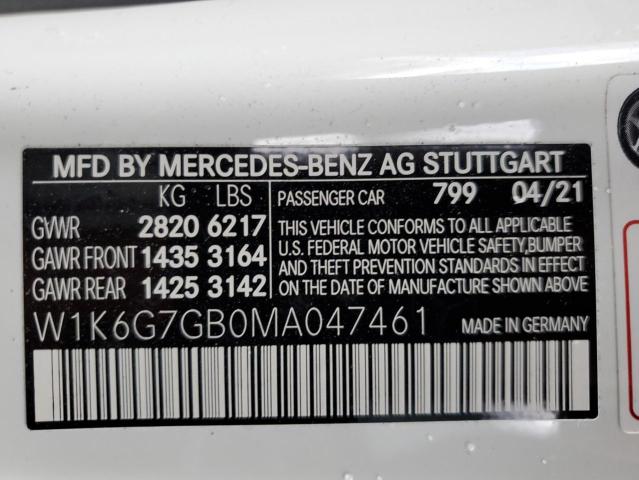 Photo 12 VIN: W1K6G7GB0MA047461 - MERCEDES-BENZ S 580 4MAT 