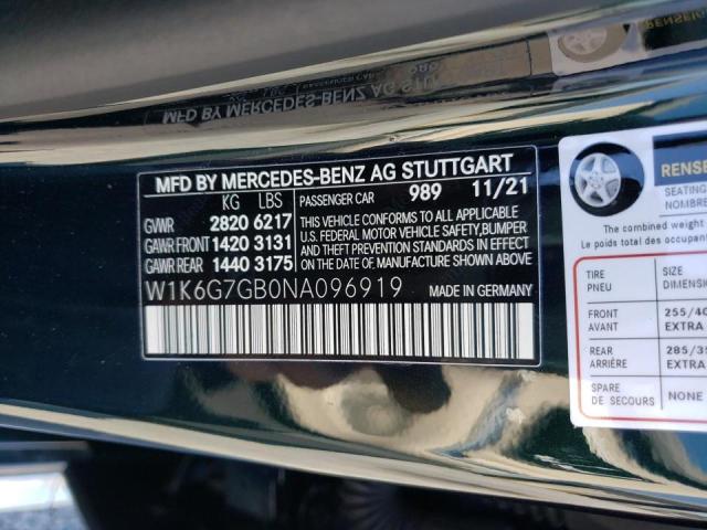 Photo 9 VIN: W1K6G7GB0NA096919 - MERCEDES-BENZ S 580 4MAT 