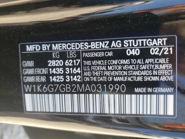 Photo 9 VIN: W1K6G7GB2MA031990 - MERCEDES-BENZ S-CLASS 