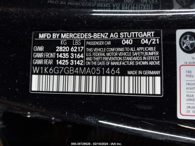 Photo 8 VIN: W1K6G7GB4MA051464 - MERCEDES-BENZ S 580 