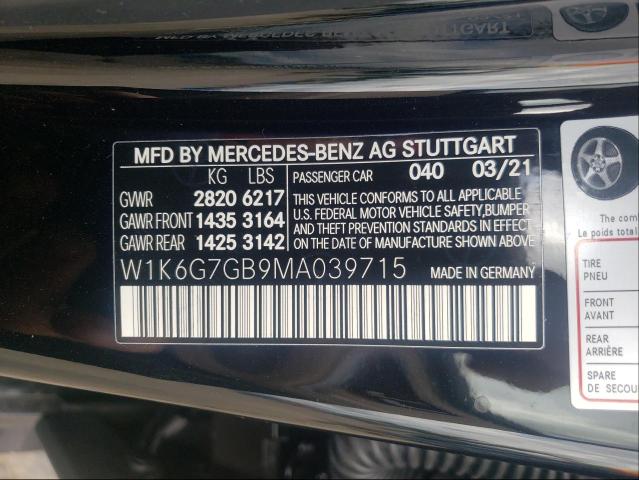 Photo 9 VIN: W1K6G7GB9MA039715 - MERCEDES-BENZ S 580 4MAT 